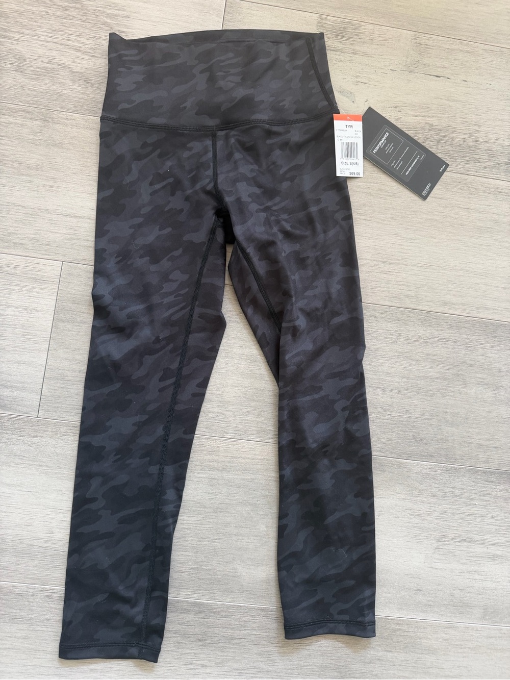 TYR Black Camo High-Waist Leggings